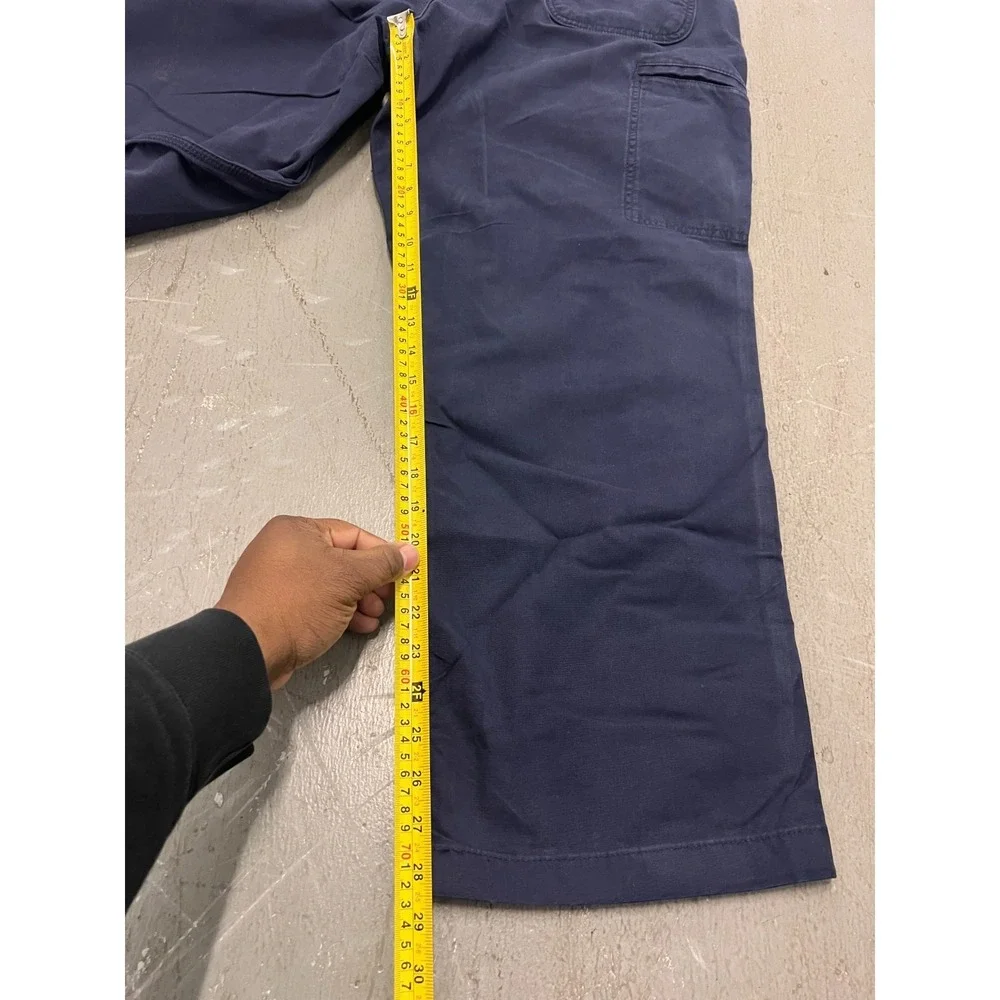 Carhartt Carpenter Pants Men's 44x30 Navy Blue‎ Relaxed Fit Wide Leg Workwear